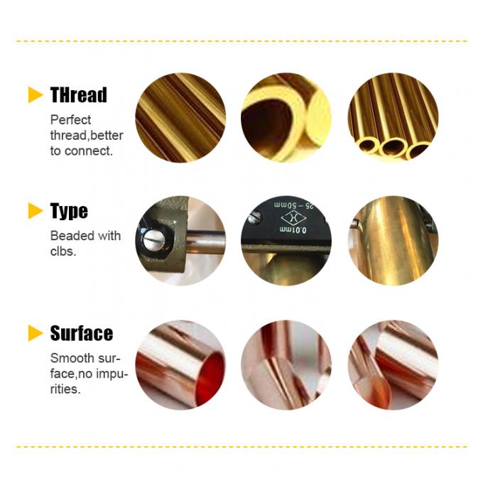 فلز ASME B151 70/30 90/10 C70600 C71500 لوله های مس نیکل 2