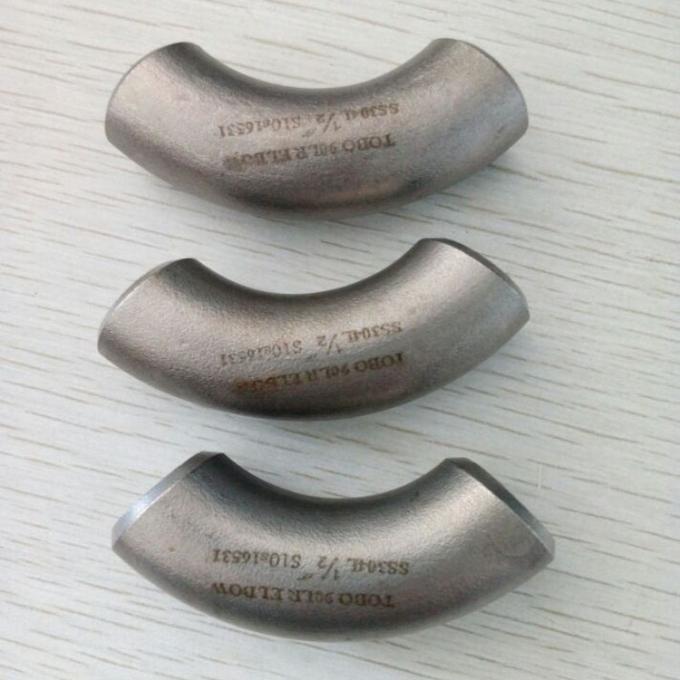 متال B363-WPT12 SMLS LR BW ASME-B16.9 SCH80 1" لوله های فولادی ضد زنگ 90 شعاع بلند درجه آرنج 0
