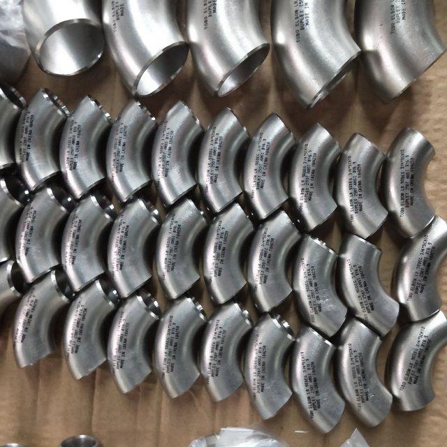 متال B363-WPT12 SMLS LR BW ASME-B16.9 SCH80 1" لوله های فولادی ضد زنگ 90 شعاع بلند درجه آرنج 3