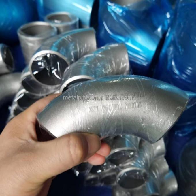 لوازم فلزی مس نیکل ASME B36.19 LR / SR 2inch Sch10s 90 درجه لوازم لوله آرنج 0