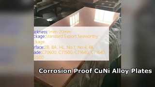 صفحات آلیاژی CuNi 90 10 و 70 30 ضد خوردگی