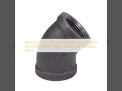 مس نیکل 1.5D رزوه زانویی ASTM B466M