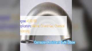 اتصالات مقاوم در برابر خوردگی زانویی 90 درجه C70600 CuNi