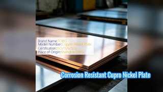 Cupro Nickel 70 30 Plate C71500 برای مبدل های حرارتی