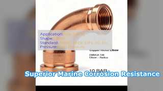 زانوهای نیکل مسی ASTM B466 C70600 برای لوله کشی دریایی