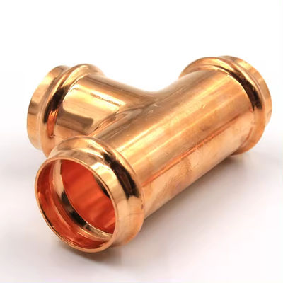 ANSI JIS DIN Standard Copper Equal Tee Corrosion Resistant Pipe Fitting Custom Logo
