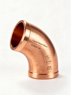 Seamless  Corrosion Resistant Copper Nickel Elbow C70600 Butt Weld CuNi 90/10 Elbow Fitting